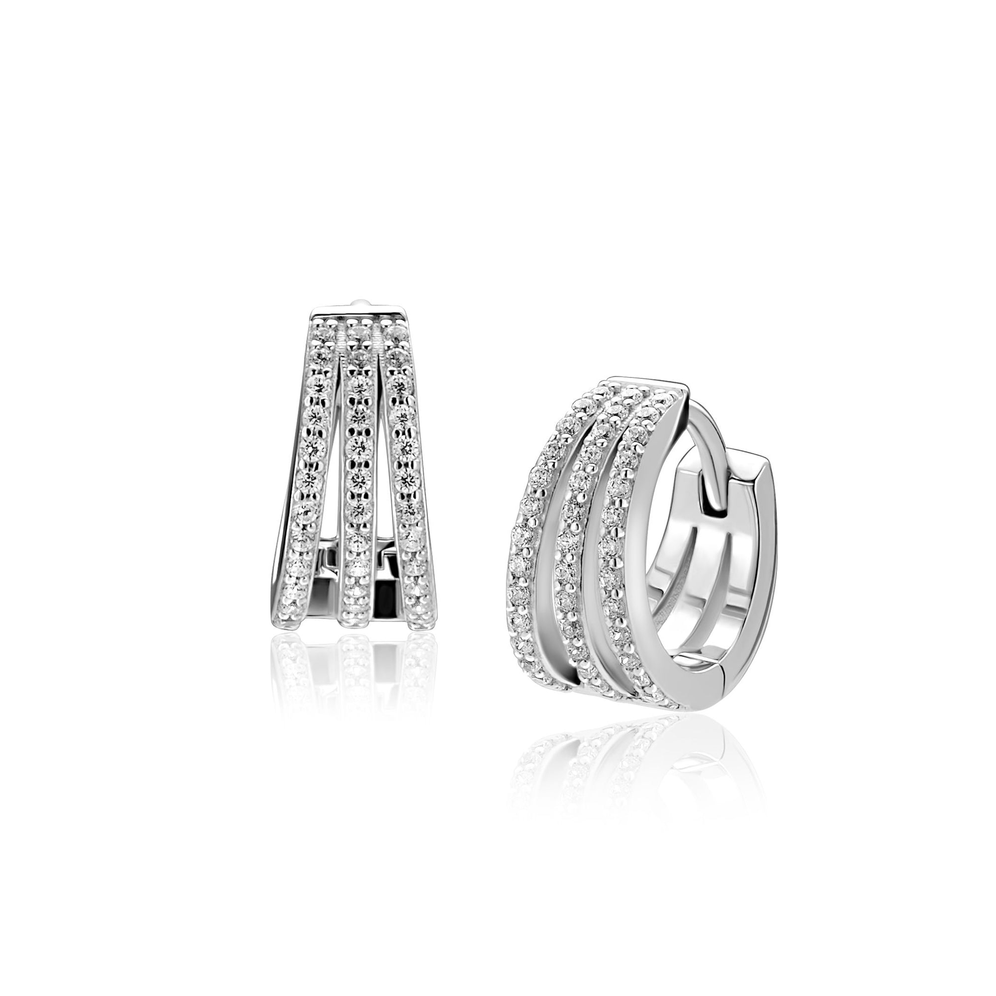 ZINZI zilveren multi-look oorringen met luxe scharniersluiting 6mm breed 13mm ZIO2727 - PansiteNederland.nl