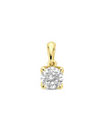 14K geelgouden hanger lab grown diamant 0.50ct h si 10 mm - 4033686 - PansiteNederland.nl