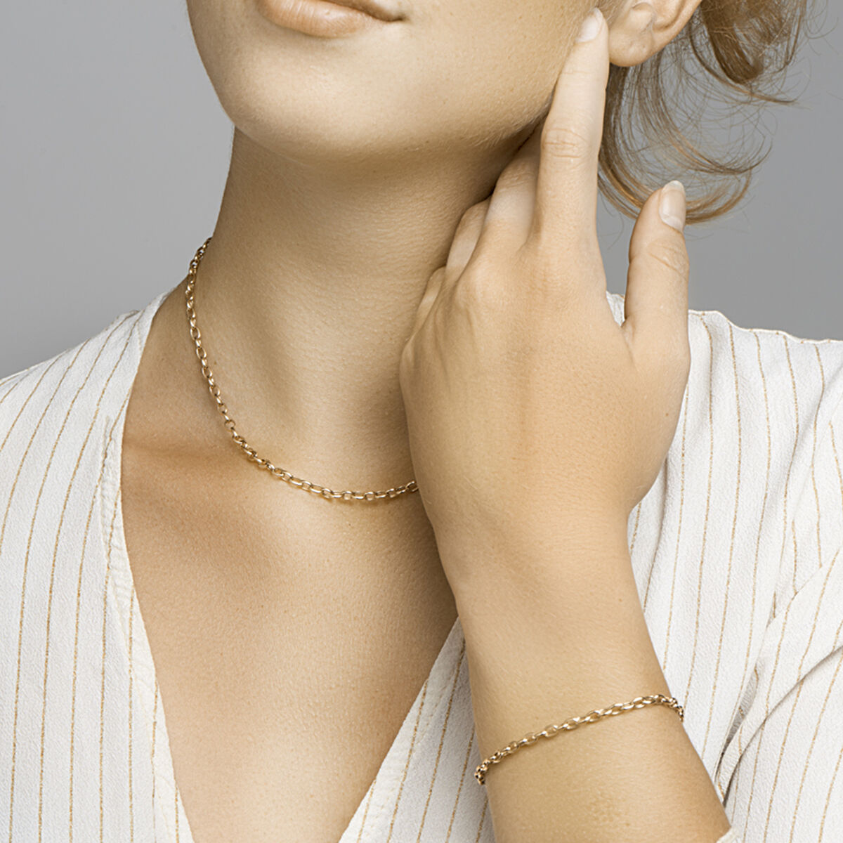Fantasy Collection Collier anker 3,1 mm 43 cm 14K geelgoud