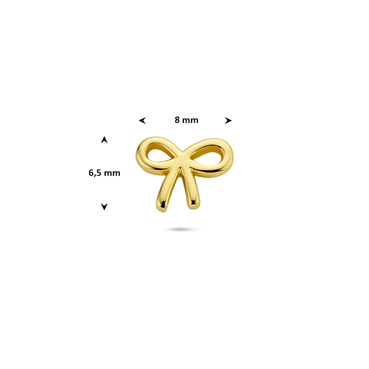 Fantasy Collection Flat back piercing strik 6,5 mm 1 micron zilver verguld