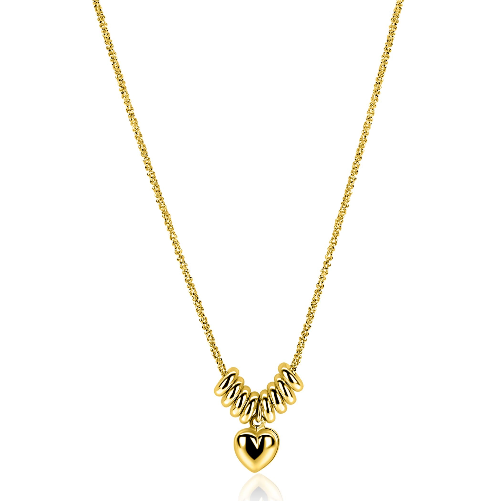 ZINZI Verguld Zilveren Ketting 42-45 cm - ZIC2760