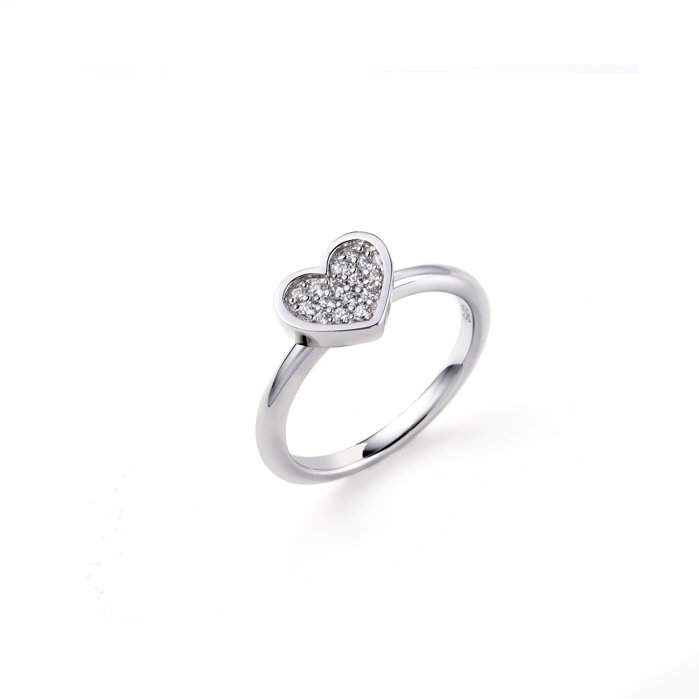 ZINZI Zilveren Ring wit - ZIR1390