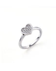 Zinzi zilveren aanschuifring hart wit ZIR1390 - PansiteNederland.nl