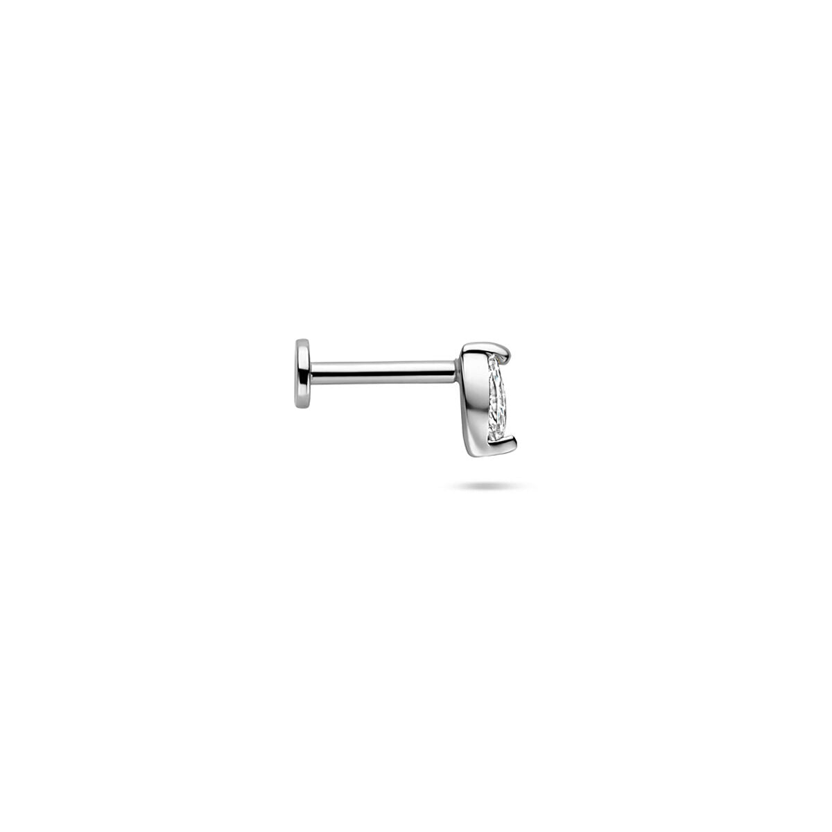 Fantasy Collection Flat back piercing zirkonia 5 mm zilver