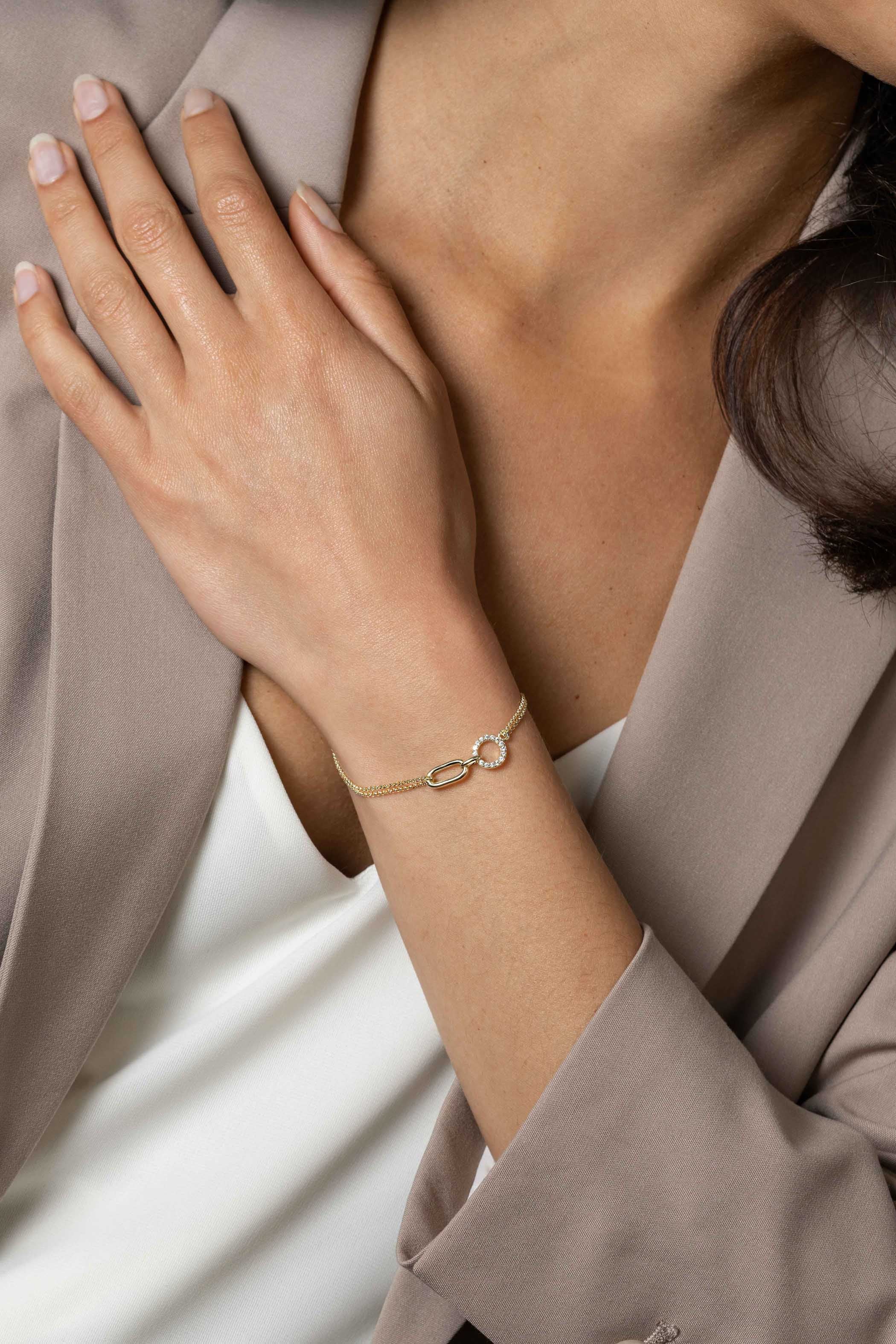 ZINZI Verguld Zilveren Armband 17-20 cm - ZIA2463Y
