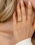 ZINZI gold plated zilveren gladde ring met twee druppelvormen 7mm breed ZIR2682G - PansiteNederland.nl