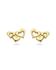 14K geelgouden oorknoppen hartjes - 4027850
