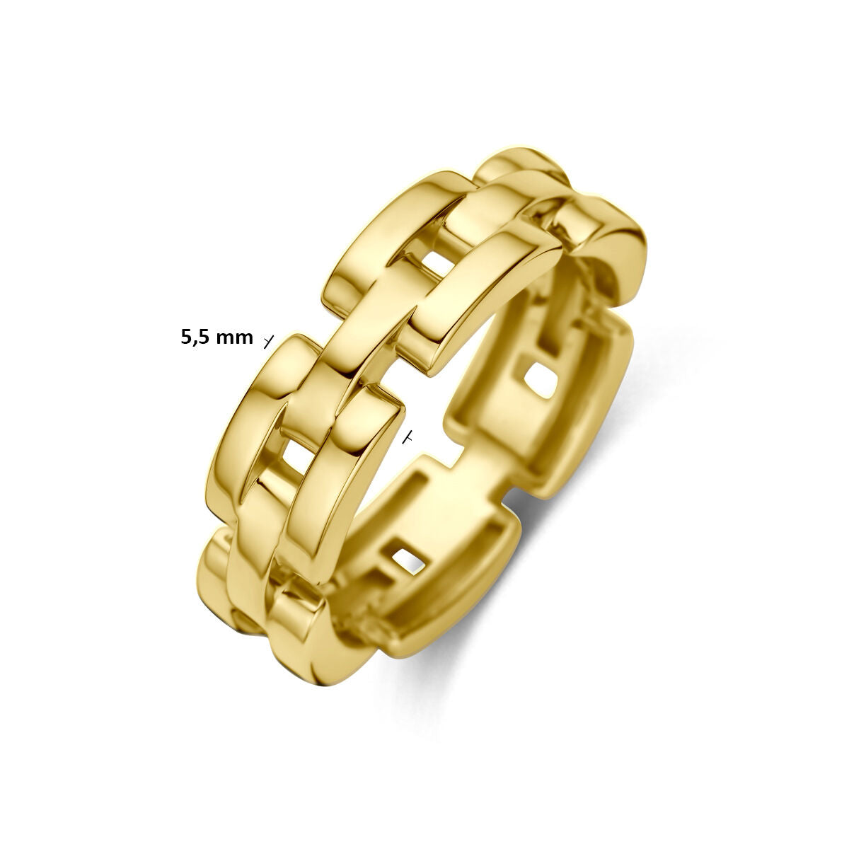 Ring schakel 14K geelgoud 5.5 mm