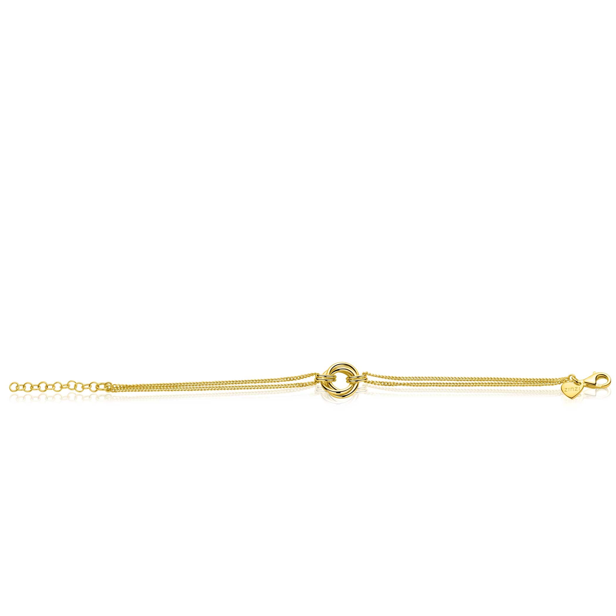 ZINZI Verguld Zilveren Armband 17-20 cm - ZIA2797