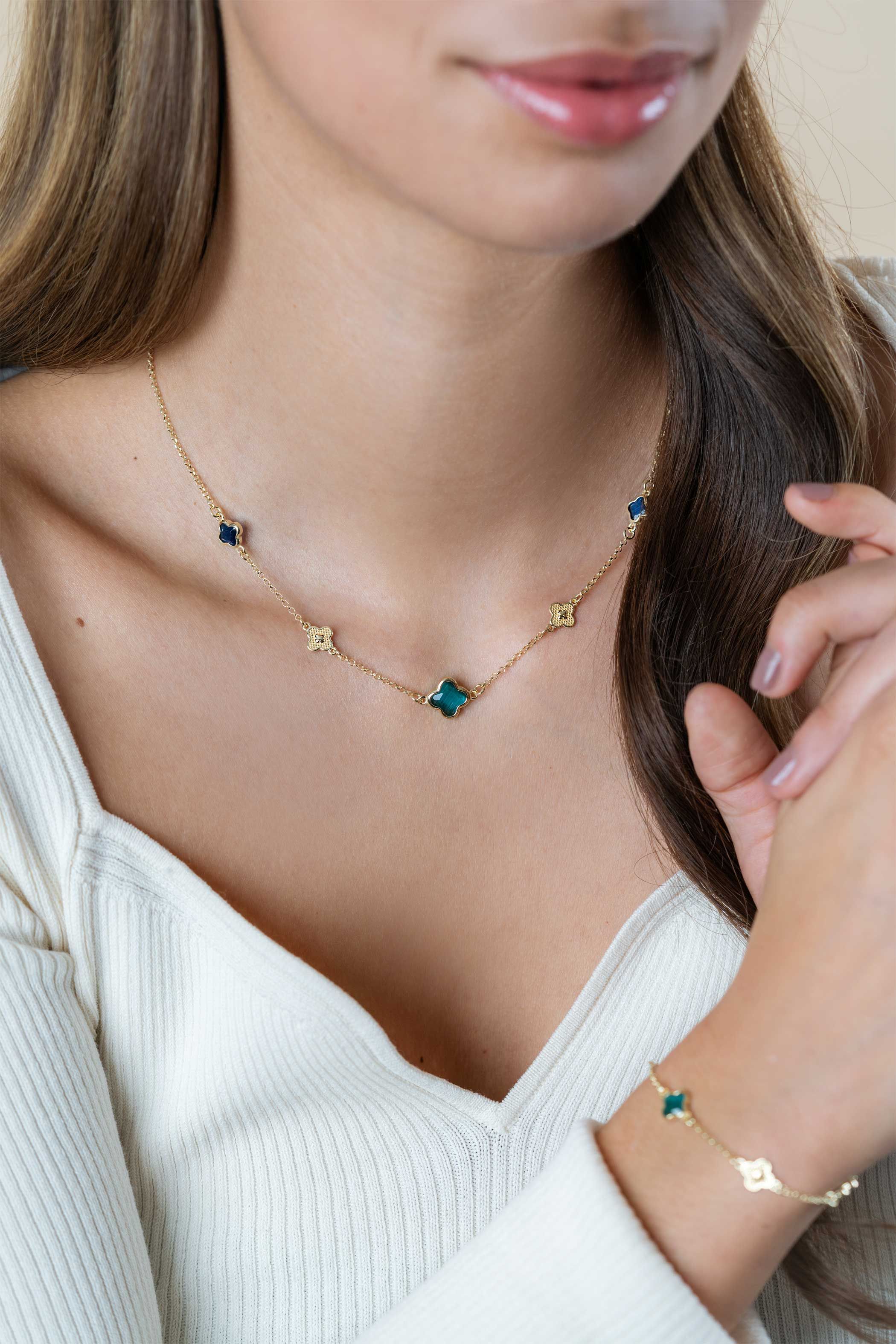ZINZI Verguld Zilveren Ketting met Zirkonia - ZIC2583