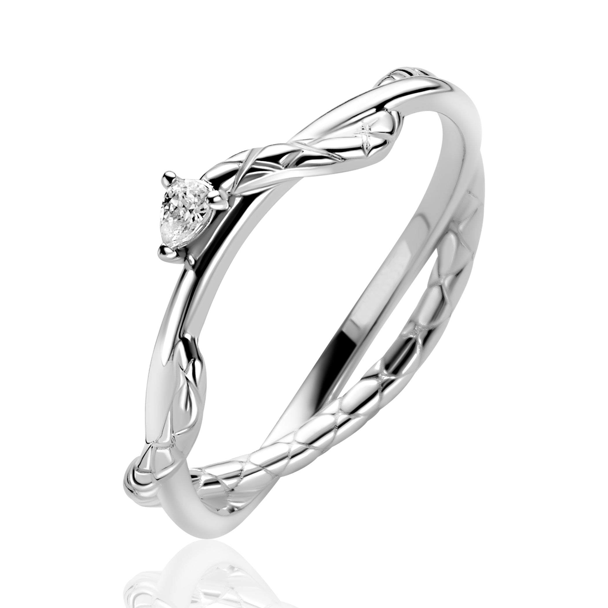 ZINZI Zilveren Ring met Witte Zirkonia - ZIR2722