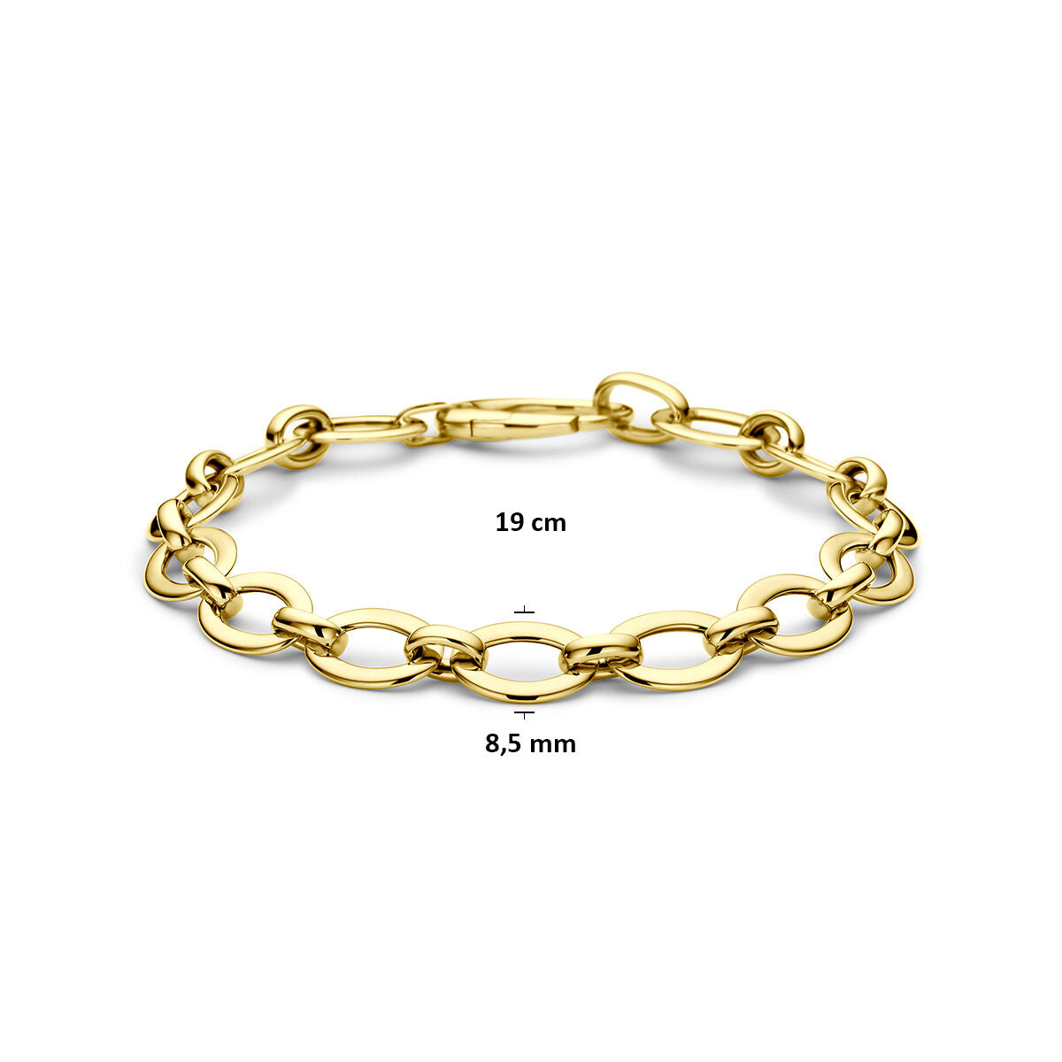 Armband 8,5 mm 14K geelgoud 19 cm