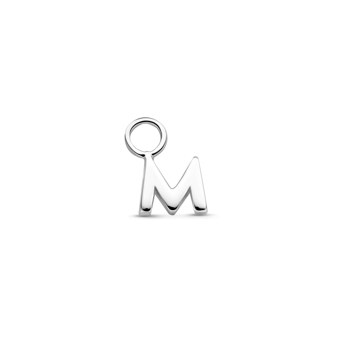 Oorringhanger letter M 6 mm zilver #Letter_M