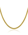 ZINZI Gold Plated Zilveren Popcorn Ketting 3mm Breed 42cm ZIC2765G