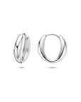 Zilveren gerhodineerde klapoorringen 14,5 mm - 1342321