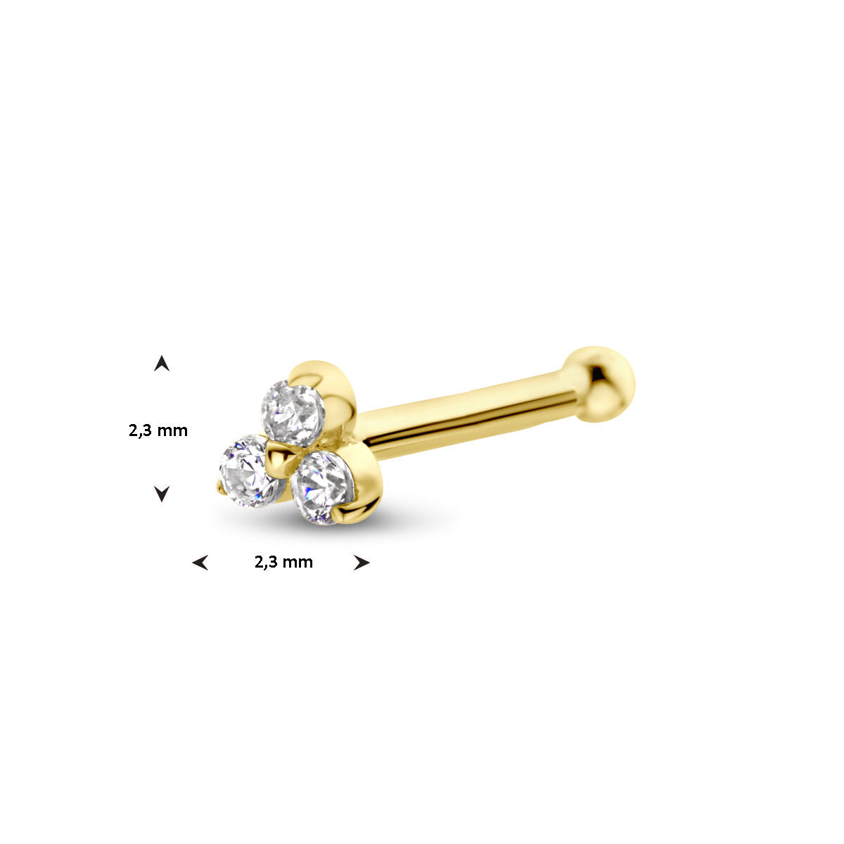 Fantasy Collection 14K Geelgouden Piercing met Zirkonia 40.27862