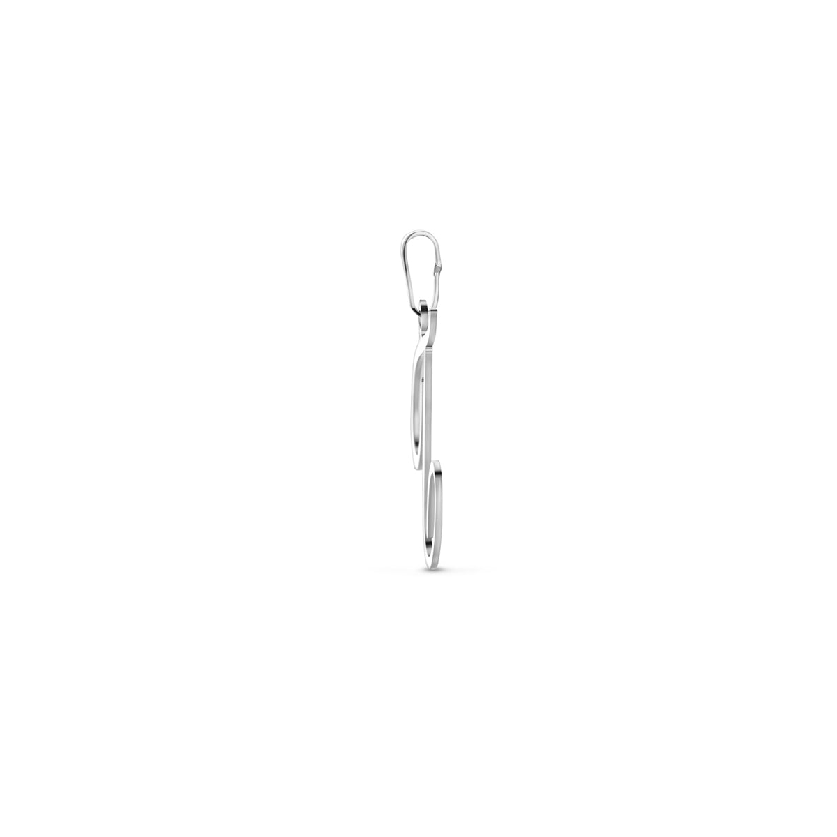 Hanger sierletter T 18,5 mm zilver #Letter_T