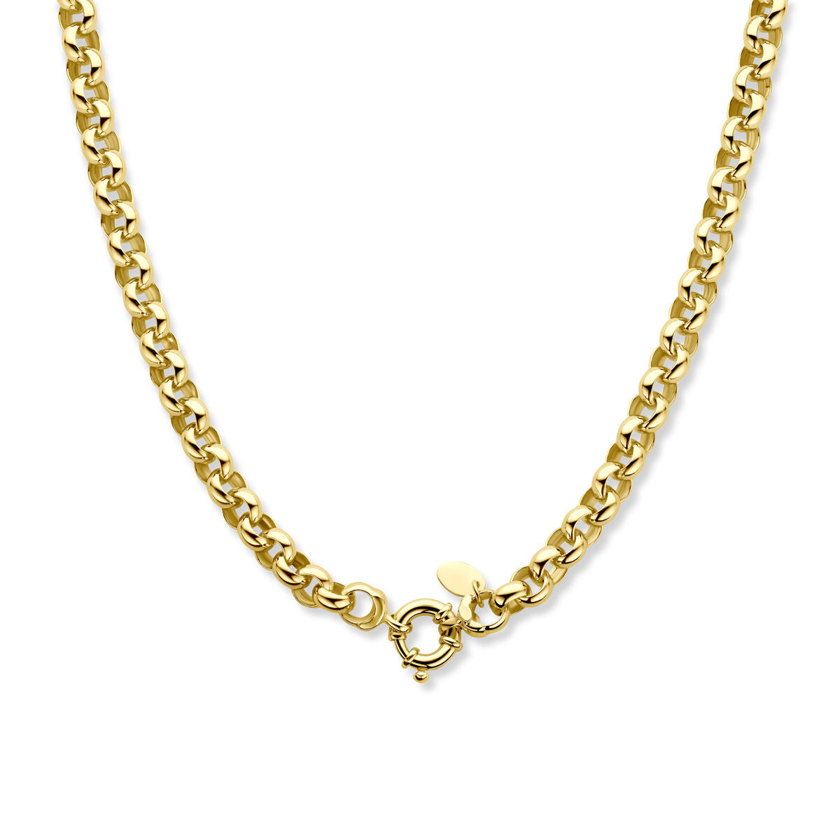 Fantasy Collection Collier jasseron massief 8 mm met groot veerslot silgold