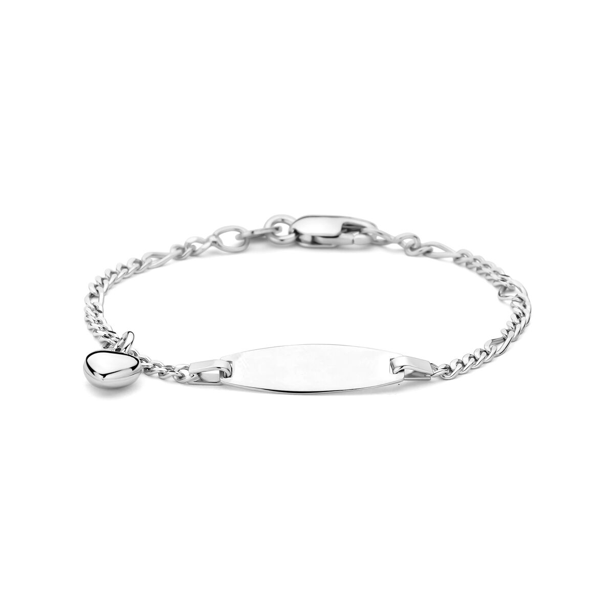 Fantasy Collection Graveerarmband hartje 11 - 13 cm zilver