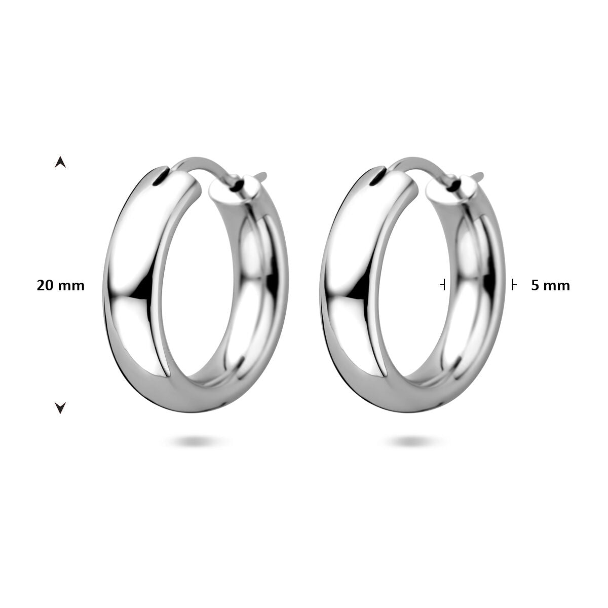 Fantasy Collection Oorbellen 20 mm zilver