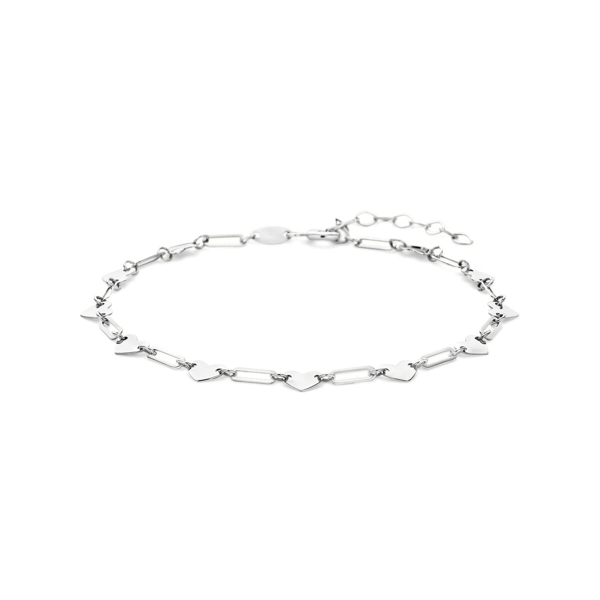 Fantasy Collection Armband hartjes 16 + 3 cm zilver