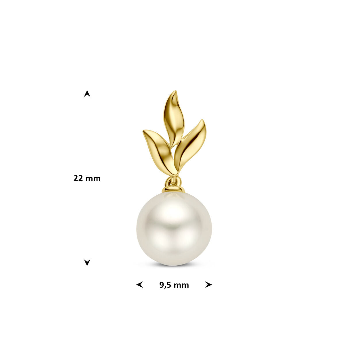Hanger parel 14K geelgoud 22 mm