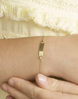 14K Geelgoud graveerarmband gourmet plaat 5 mm 11 - 13 cm 4018454 - PansiteNederland.nl