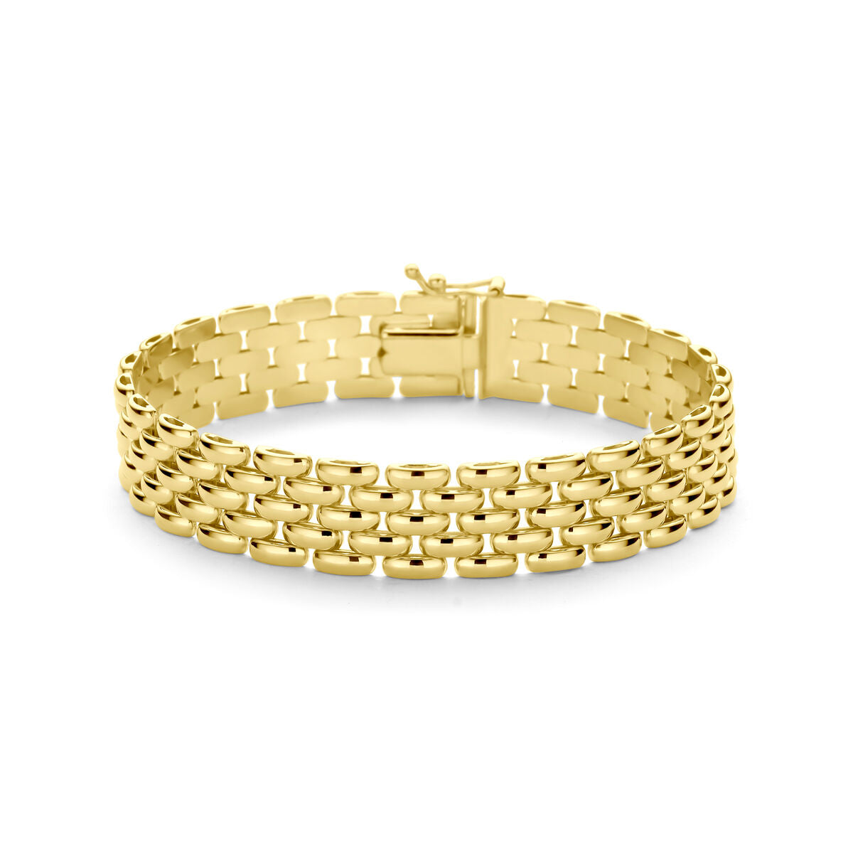 Fantasy Collection Armband panter 11,3 mm 18 cm 14K geelgoud