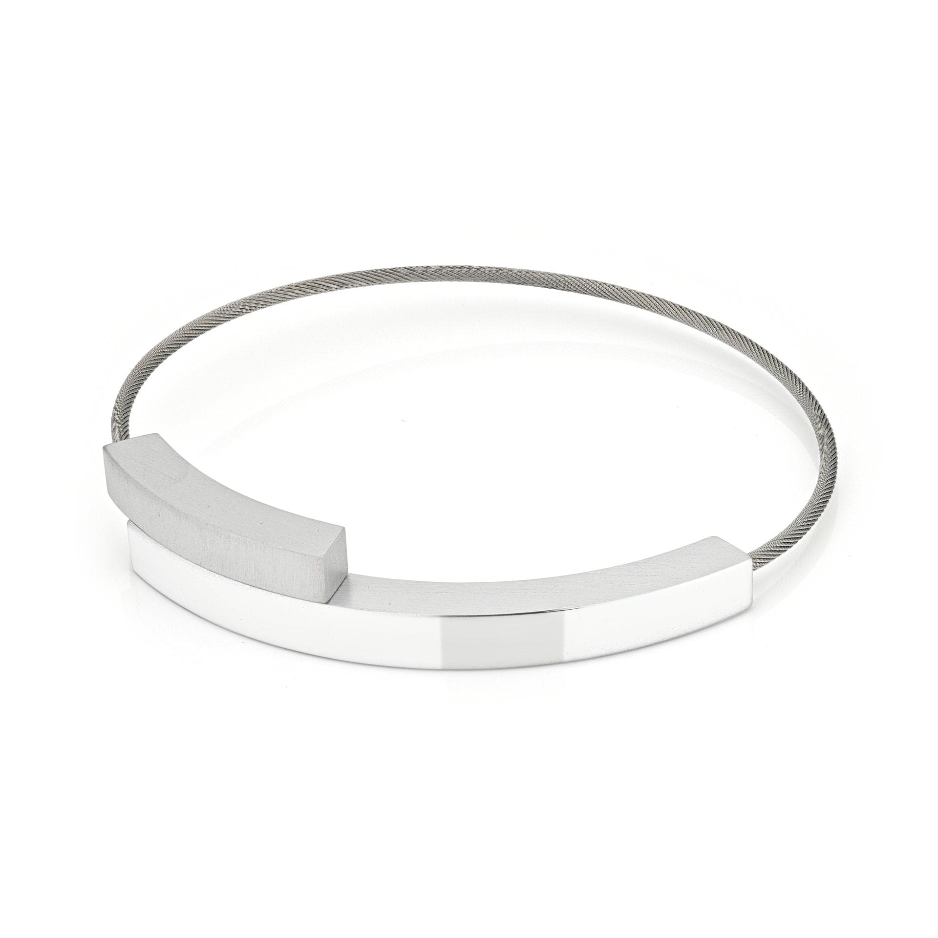Clic Twee Boogjes Armband 1 cm edelstaal zilverkleurig - A34