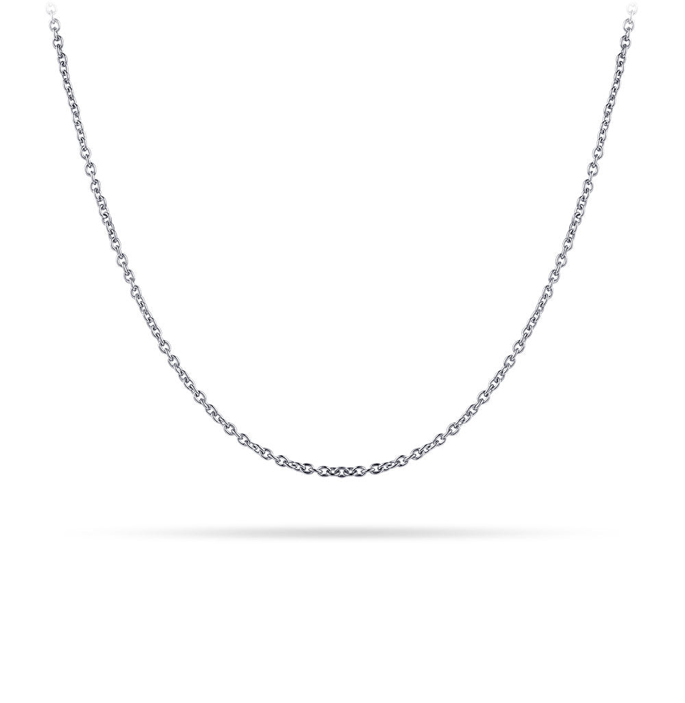 Gisser Ketting Zilver Gerhodineerd 38 cm – ANK35