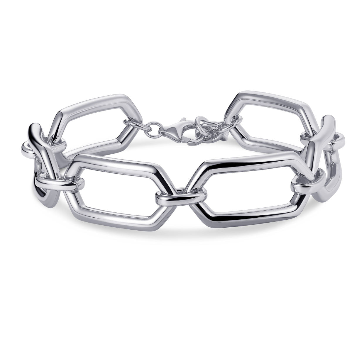 Gisser Armband Zilver Gerhodineerd 18+3 cm – B1034