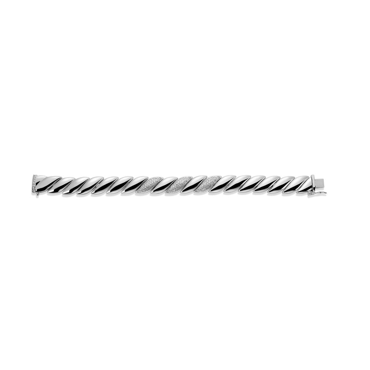 Gisser Armband Zilver Gerhodineerd Zirkonia Wit – B1049 – foto 2