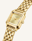 Rosefield horloge BCGSG-B04 The Boxelle Champagne dial Gold Steel Strap - PansiteNederland.nl