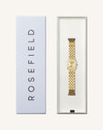 Rosefield horloge BCGSG-B04 The Boxelle Champagne dial Gold Steel Strap - PansiteNederland.nl