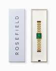 Rosefield horloge BEGSG-Q050 Boxy XS Emerald Steel Gold - PansiteNederland.nl