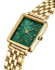 Rosefield horloge BEGSG-Q050 Boxy XS Emerald Steel Gold - PansiteNederland.nl