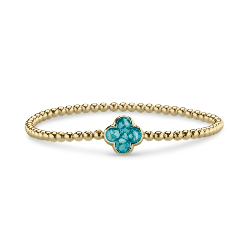 See You Gouden klaverarmband met as, zonder steen – BL-015 – afbeelding 1