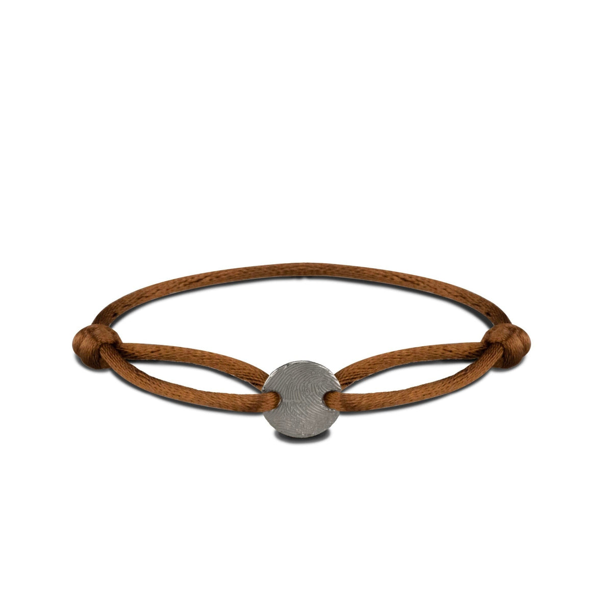 See You Zilveren ronde graveerdisk aan satijnkoord – BL-020 – afbeelding 1