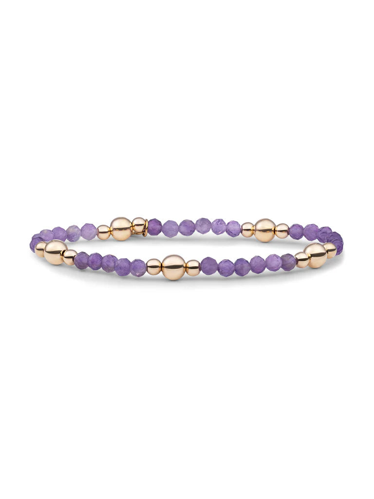 Sparkling Jewels Armband Amethist BLK01G-G05 Goudkleurig