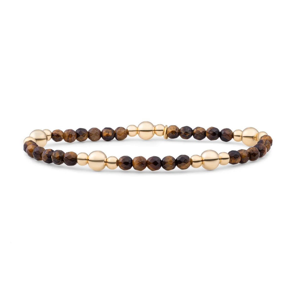 Sparkling Jewels Armband Tijgeroog BLK01G-G09 Goudkleurig