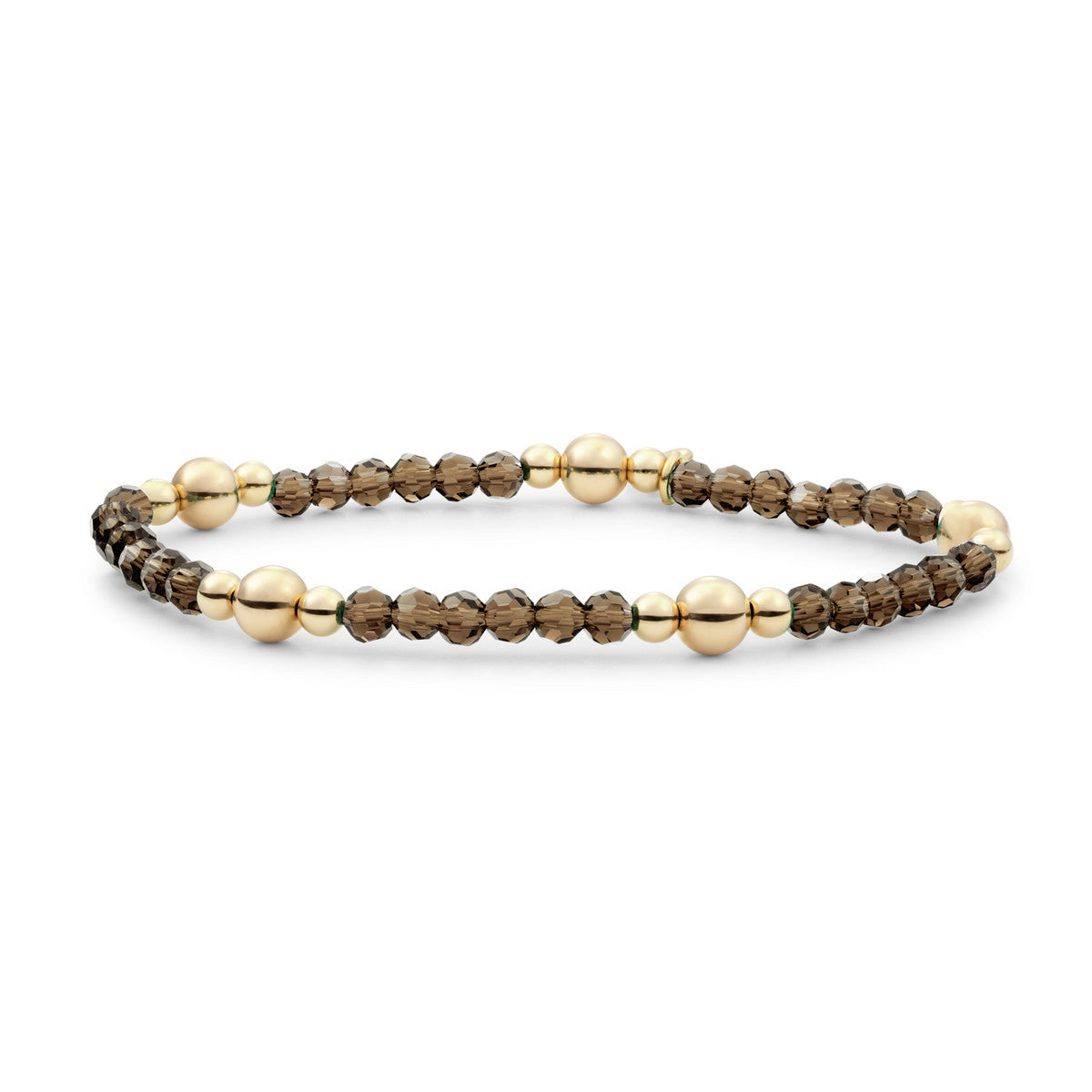 Sparkling Jewels Armband Rookkwarts BLK01G-G23 Goudkleurig