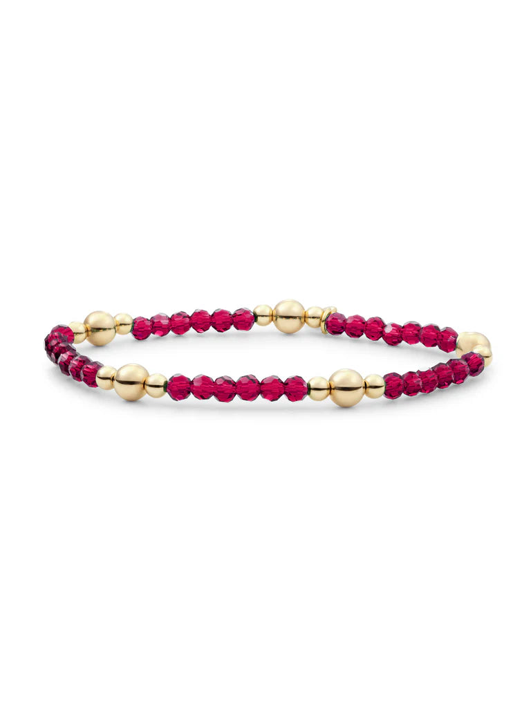 Sparkling Jewels Armband Fuchsia Kwarts BLK01G-G51 Goudkleurig