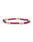Sparkling Jewels armband | Fuchsia Quartz Bold Mix - Gold BLK01G-G51 - PansiteNederland.nl