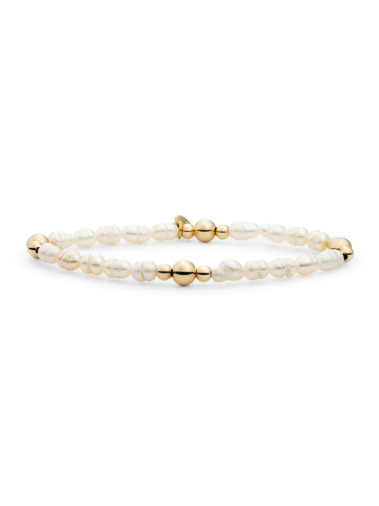 Sparkling Jewels Armband Parel BLK01G-P01 Goudkleurig