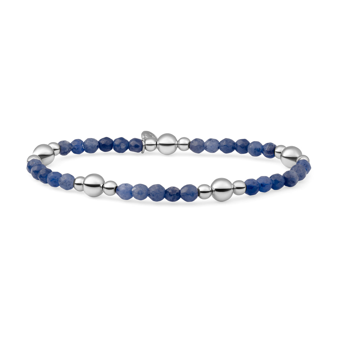 Sparkling Jewels Armband Sodaliet BLK01S-G20 Zilverkleurig