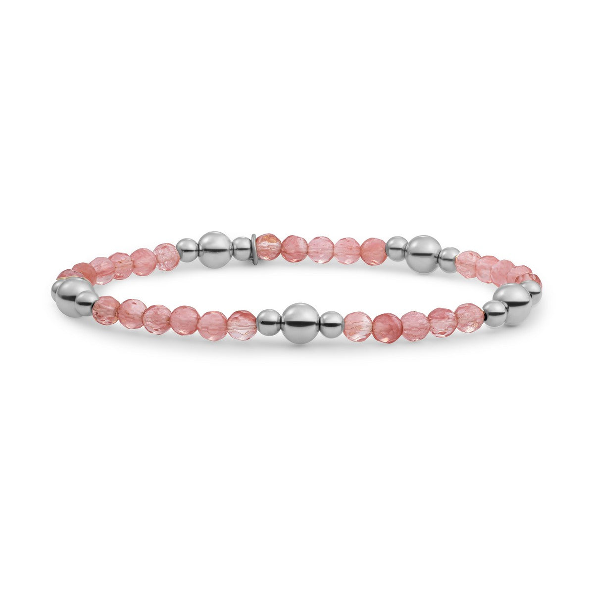 Sparkling Jewels Armband Cherry kwarts BLK01S-G25 Zilverkleurig