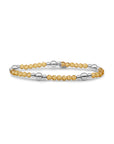 Sparkling Jewels armband Light Gold Citrine Quartz Bold Mix - Silver BLK01S-G65 - PansiteNederland.nl