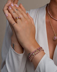 Sparkling Jewels Armband Pink Rhodonite Reverse Bold Mix - Gold BLK03G-G24 - PansiteNederland.nl