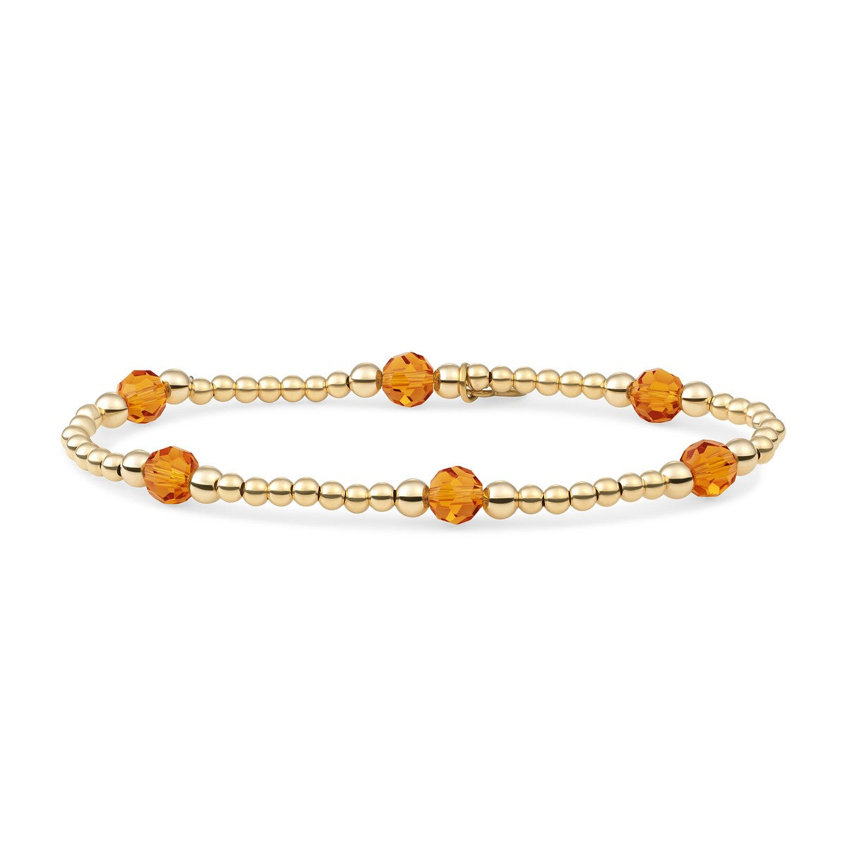 Sparkling Jewels Armband Citrien Kwarts BLK03G-G38 Zilverkleurig