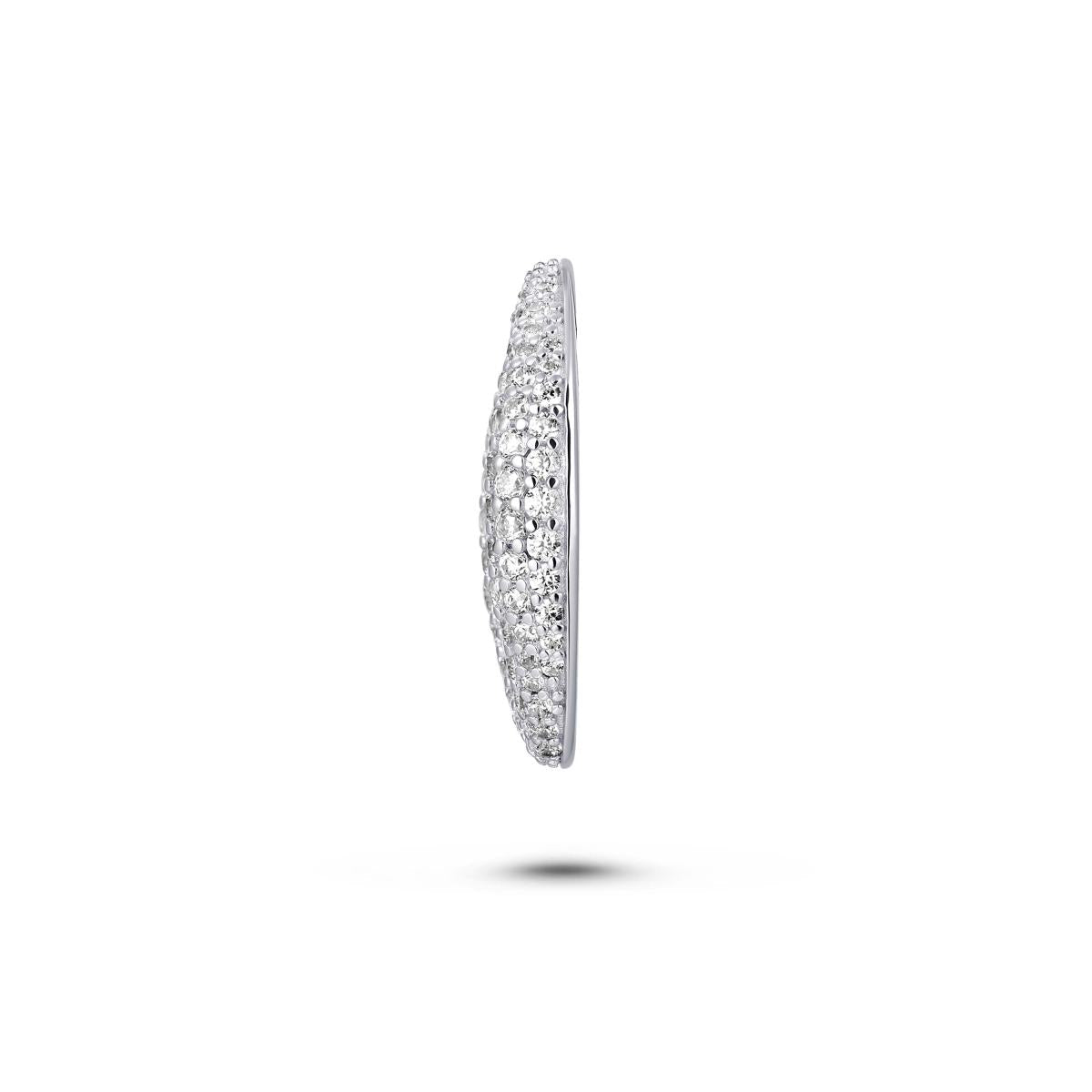 Gisser Oorbellen Zilver Gerhodineerd Zirkonia Wit – C1001 – foto 2